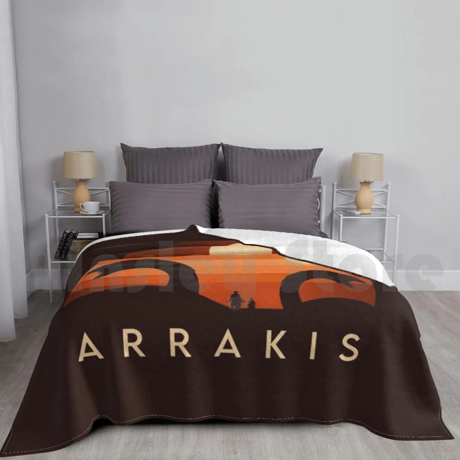 Arrakis V2 Blanket For Sofa Bed Travel Atreides Harkonnen Scifi Science Fiction Novel Book Movies Cinema Bird