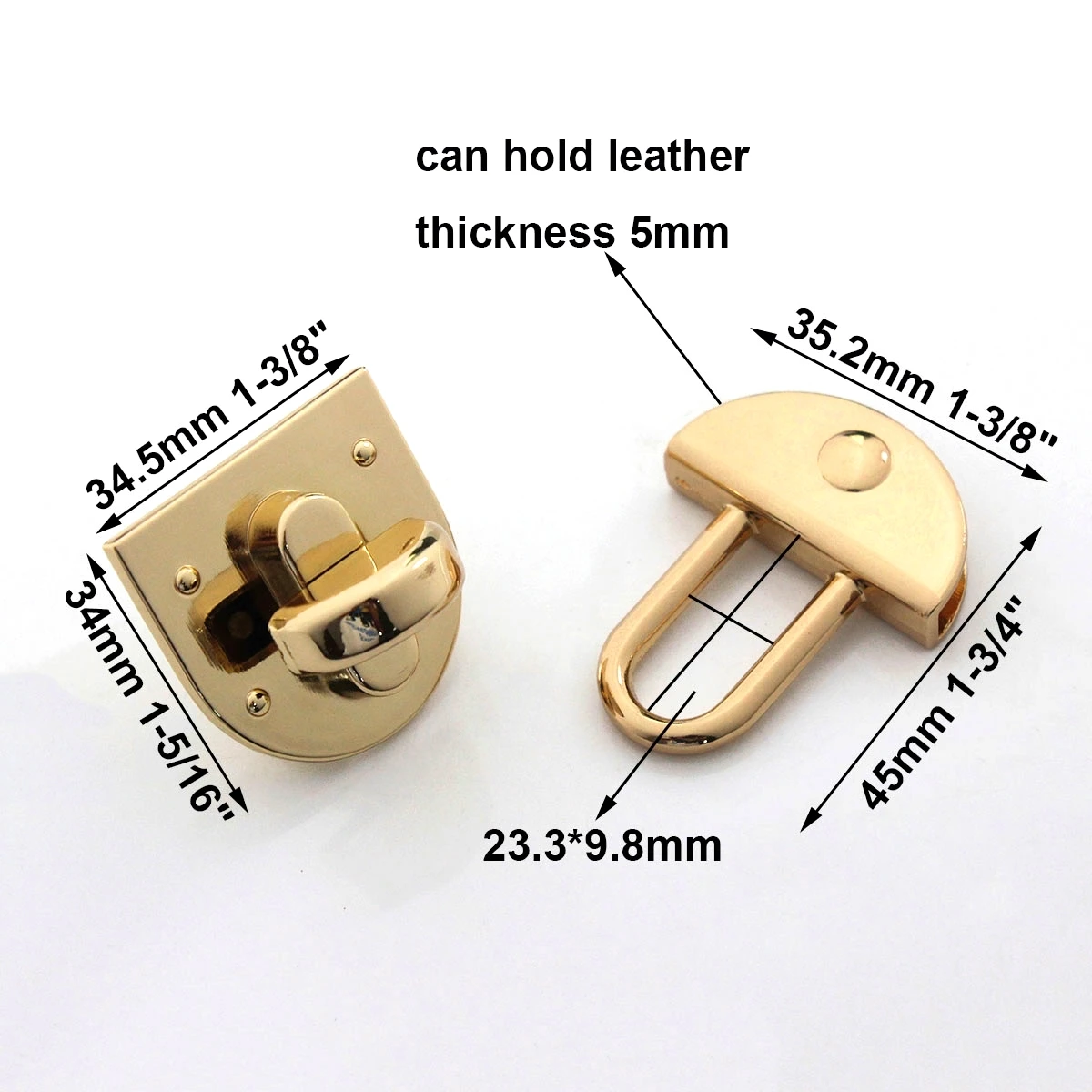 1pcs Metal Oval Shape Turn Lock Lock Twist Clasp Leather Craft Women Handbag Shoulder Bag Purse DIY Hardware