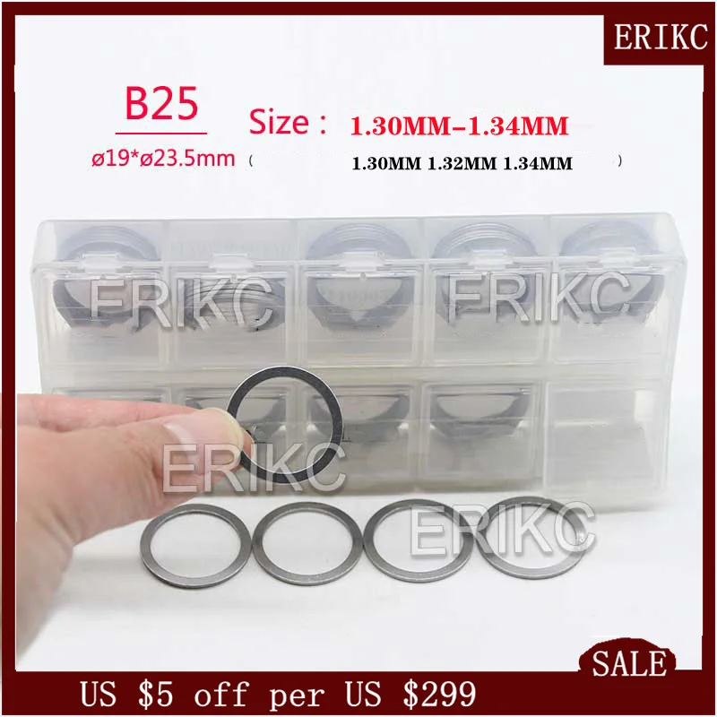 Shims B25 1.30MM -1.34MM Nozzle Adjusting Washers  1.30MM 1.32MM 1.34MM 30PCS For 110 Series Injector