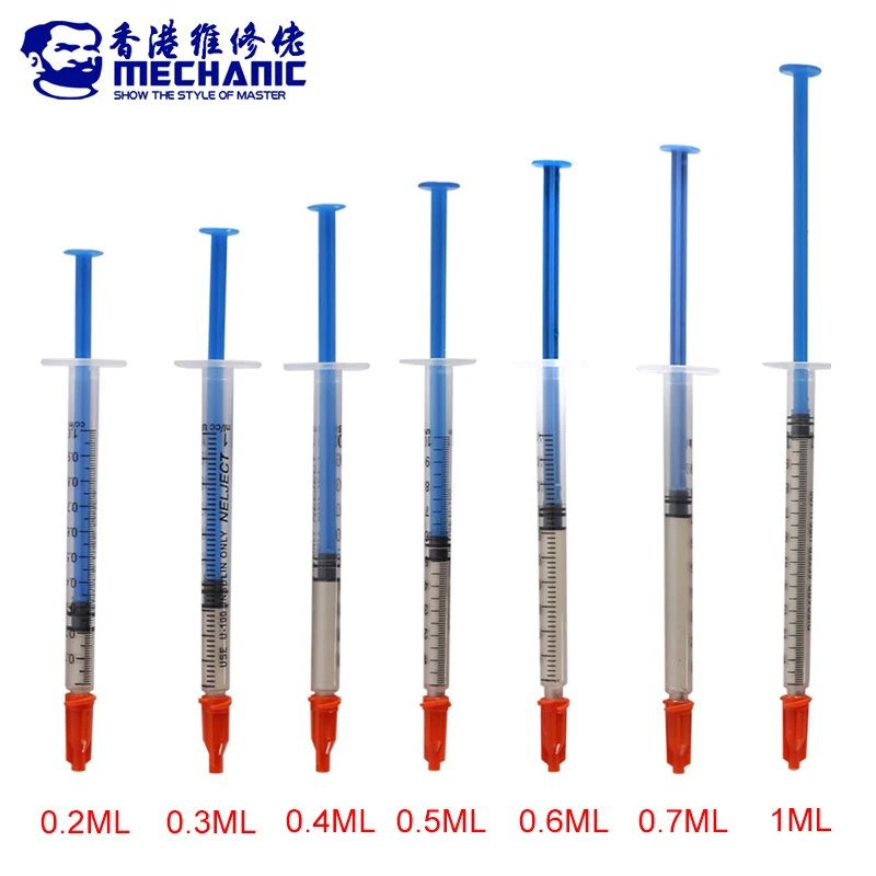 10PCS/Lot MECHANIC 0.2/0.3/0.4/0.5/0.6/0.7/1.0ml Silver Conductive Paint Paste Wire Glue Electrically Adhesive Paint PCB Repair