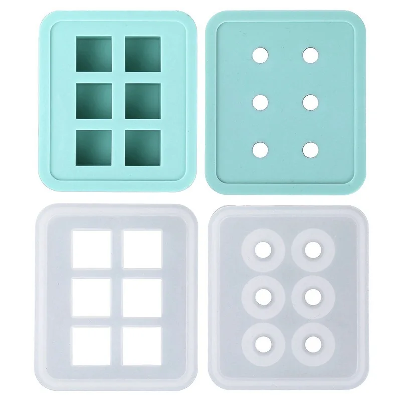 12mm 16mm Round & Square Silicone Casting Beats Mold For DIY Resin Jewelry Bracelet Silicone Mold Tools For Clay Epoxy Resin