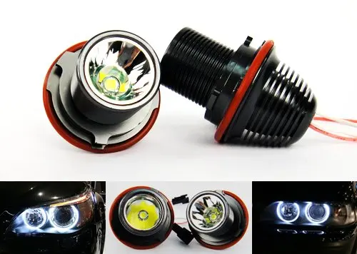 

A06 2x White LED Angel Eye Halo Ring Headlight Light Bulb DRL Canbus For E39 E60 E61 E87 E53 E63 E65