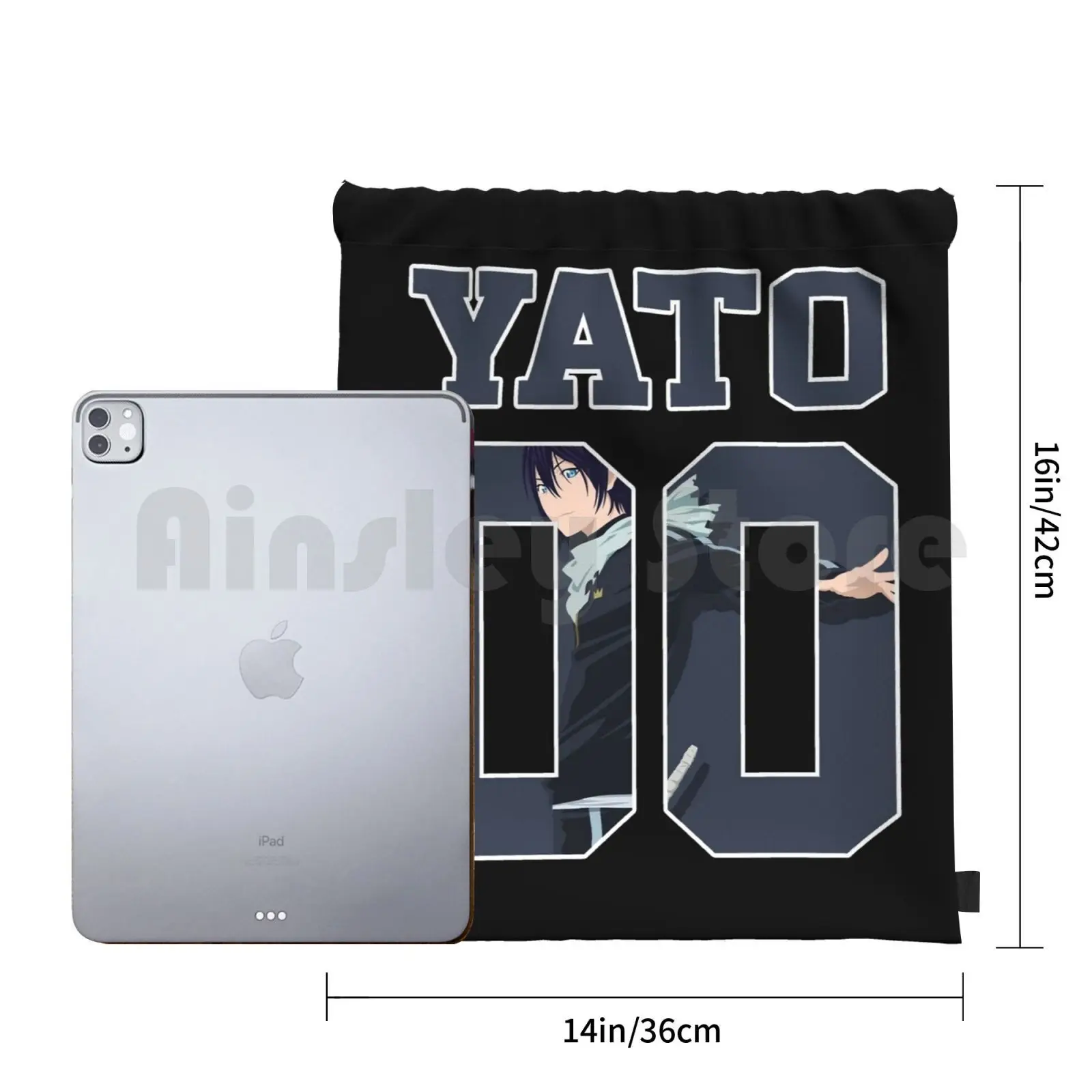 Yato God-Noragami Jersey Backpack Drawstring Bags Gym Bag Waterproof Noragami Stray Delivery God Yato Godness War Wethrin