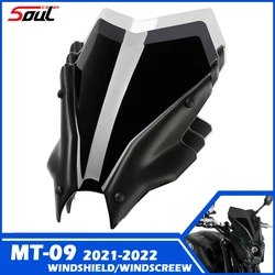 Motocicleta Sport pára-brisa, viseira preta, pára-brisas se encaixam para YAMAHA MT-09 2021 2022 2023 MT09 21-22 FZ09 FZ-09