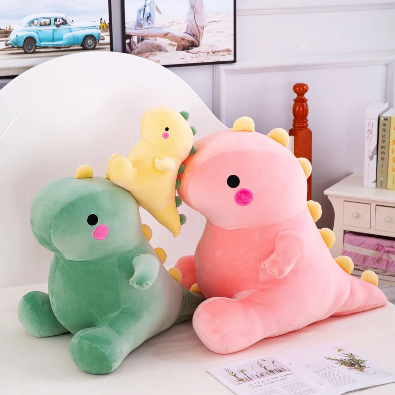 25-50CM Lovely Dinosaur Plush Toys Super Soft Cartoon Stuffed Animal Dino Dolls for Kids Baby Hug Doll Sleep Pillow Home Decor