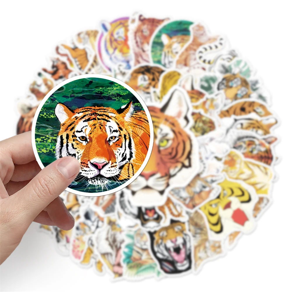 10/30/50 Pcs Tiger Creative Fashion DIY Stickers Kid Graffiti Suitcase Phone Luggage Car Laptop Guitar Toys Waterproof Stickers