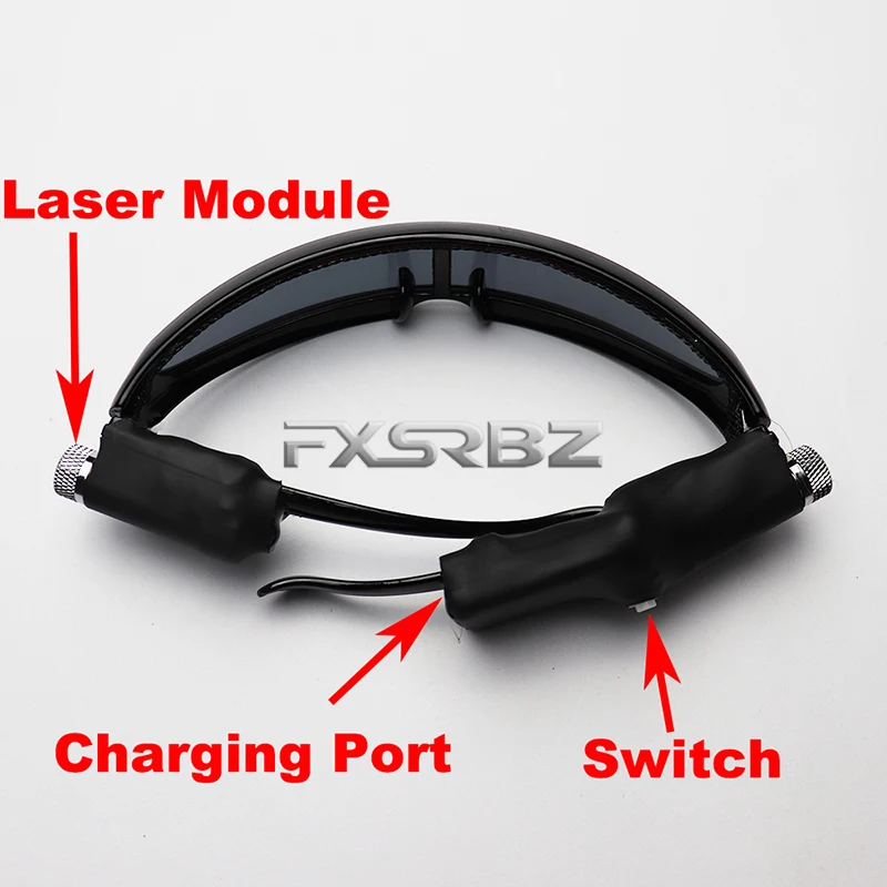 High Quality Red Green LED Laser Glasses Music Concert DJ performance Glasses Multi Beams For LED Robot Costumes