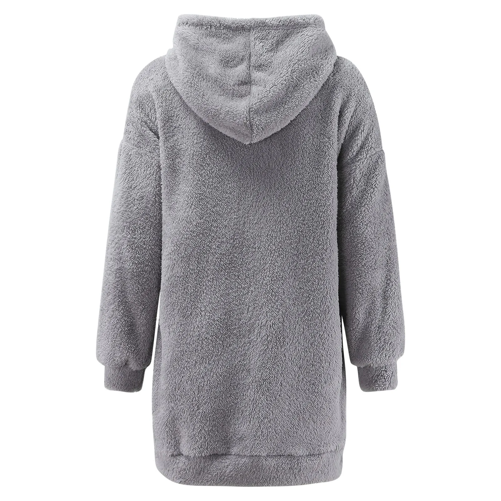 Autumn Winter Long Sleeve Plush Hoodies Women Warm Fluffy Flannel Pullover Pajama Loose Hooded Sweatshirts Mini Dress Sudaderas