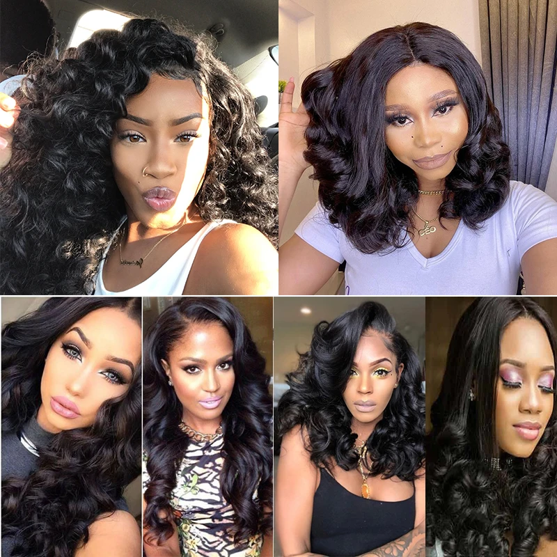 Loose Wave Brazilian Hair 4 Bundles With Closure Ombre Colored Human Hair Bundles With Closure Remy Human Hair