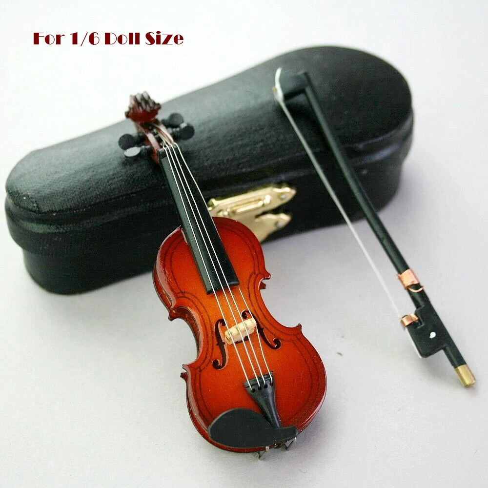 [wamami] Mini Wooden Violin 1/4 MSD 1/6 1/3 SD DZ SD17 DZ70 Uncle BJD Dollfie Accessories-Not For Adult