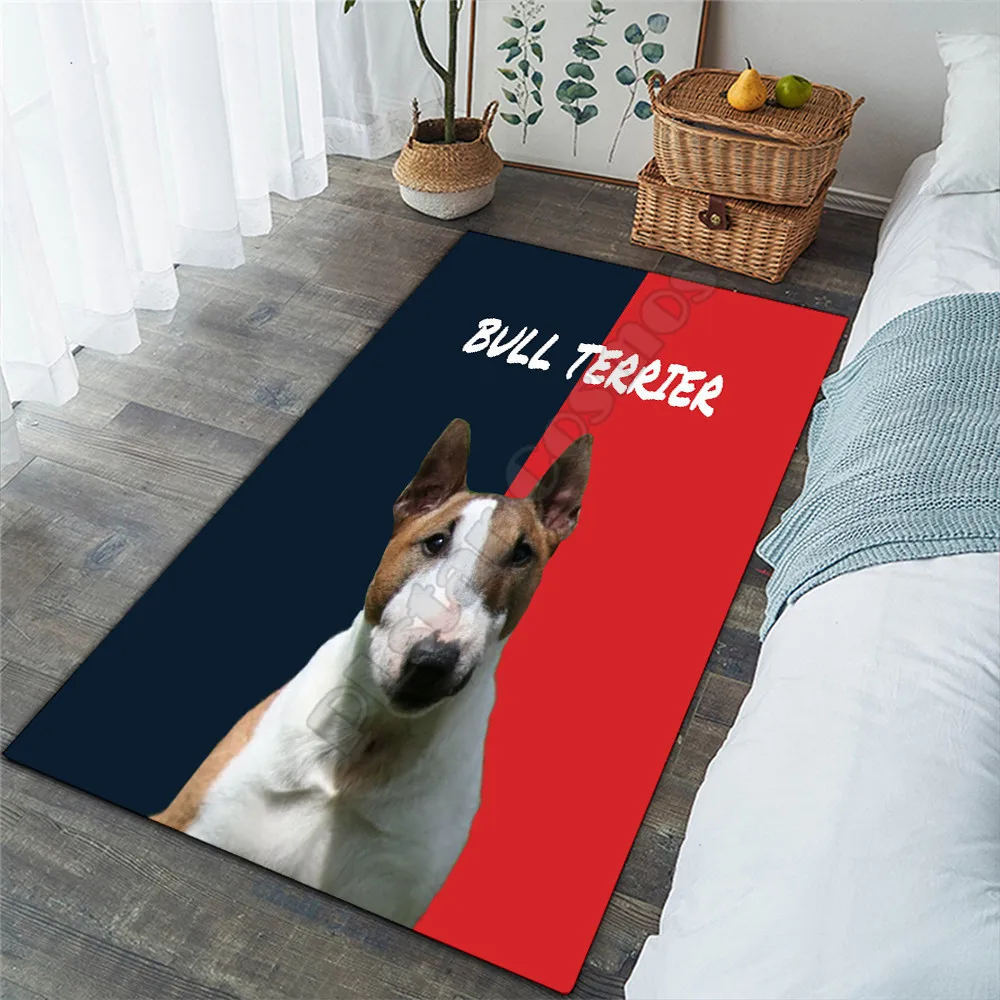 

Best Friend Bull Terrier 3D All Over Printed Rug Non-slip Mat Dining Room Living Room Soft Bedroom Carpet