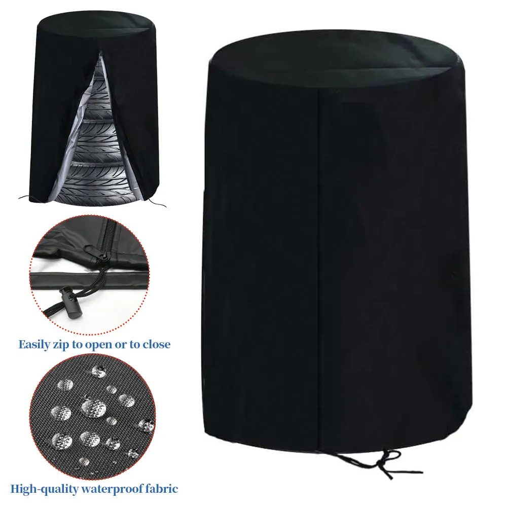 New Big Capacity Car Tire Cover 4 Tires Capacity S/L Waterproof Dust-Proof Driving Car Tire Cloth Car Tire Cover Bag Outdoor