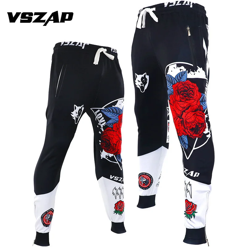 VSZAP-Fitness Training Rose Pants, Muay Thai, Sanda, MMA Fighting, Fighting, Running, Kick Boxing Spodnie sportowe