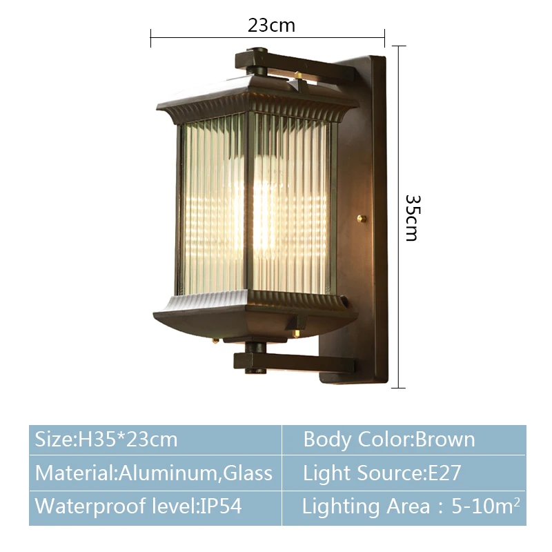 Retro Outdoor Waterproof Lighting Wall Lamps European Style Garden Corridor Balcony Exterior Wall Residential Porch Lamp