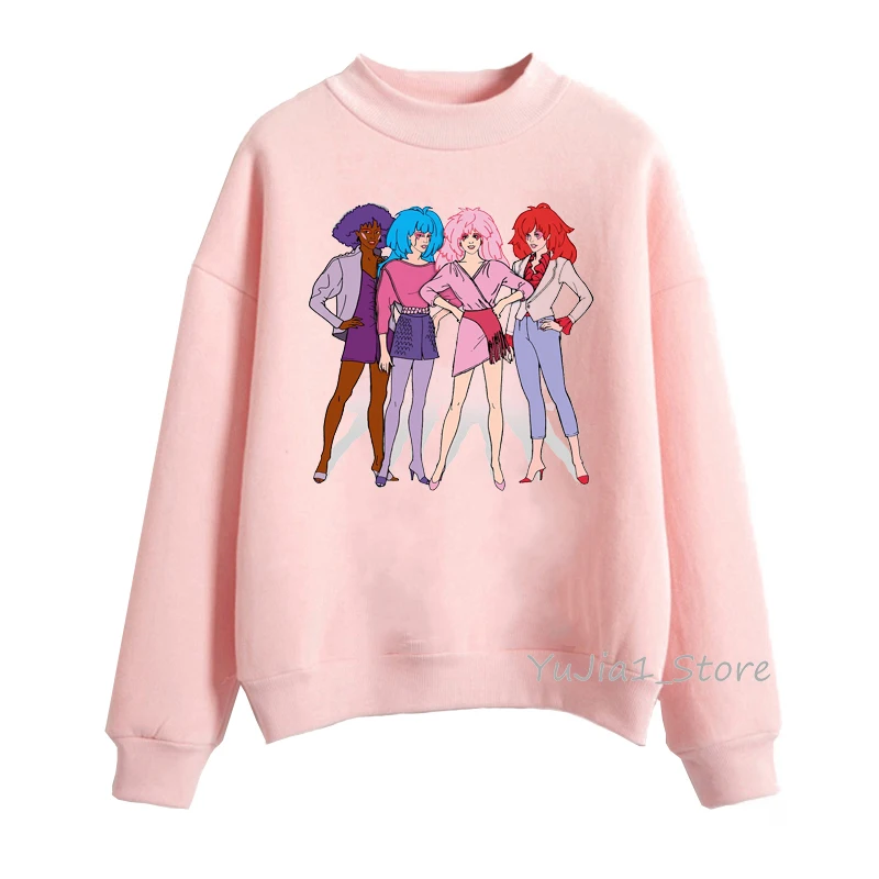 Jem And The Hologram Print Hoodie Women Clothes 2021 Funny Sweatshirt Femme Harajuku Tracksuit Spring Autumn Tracksuit