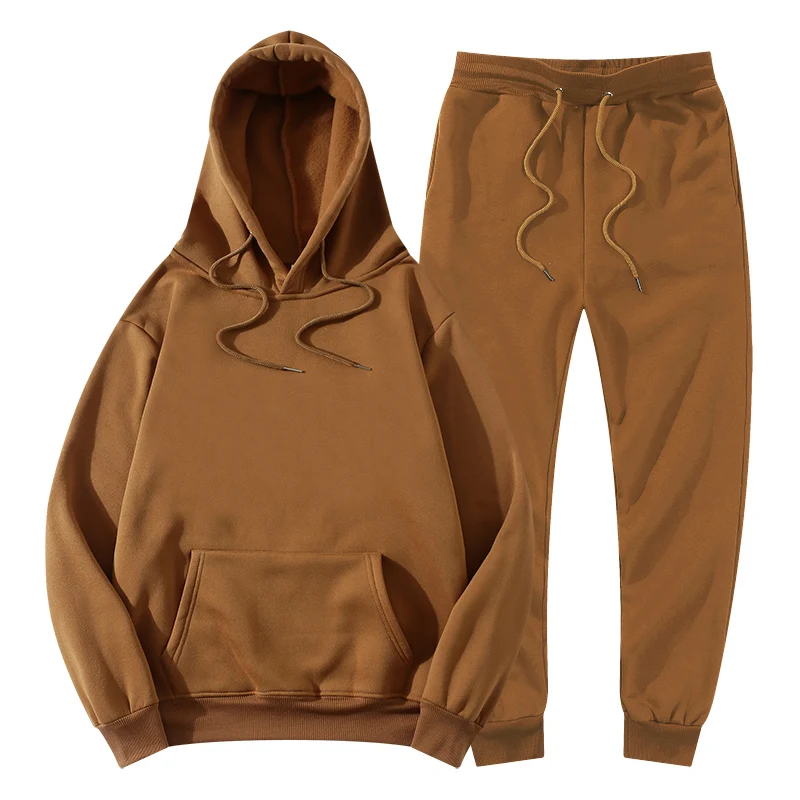 2021 winter hoodie suit men's fashion wool red hoodie new style + pants two-piece S-3XL pants casual jogging suit track suit