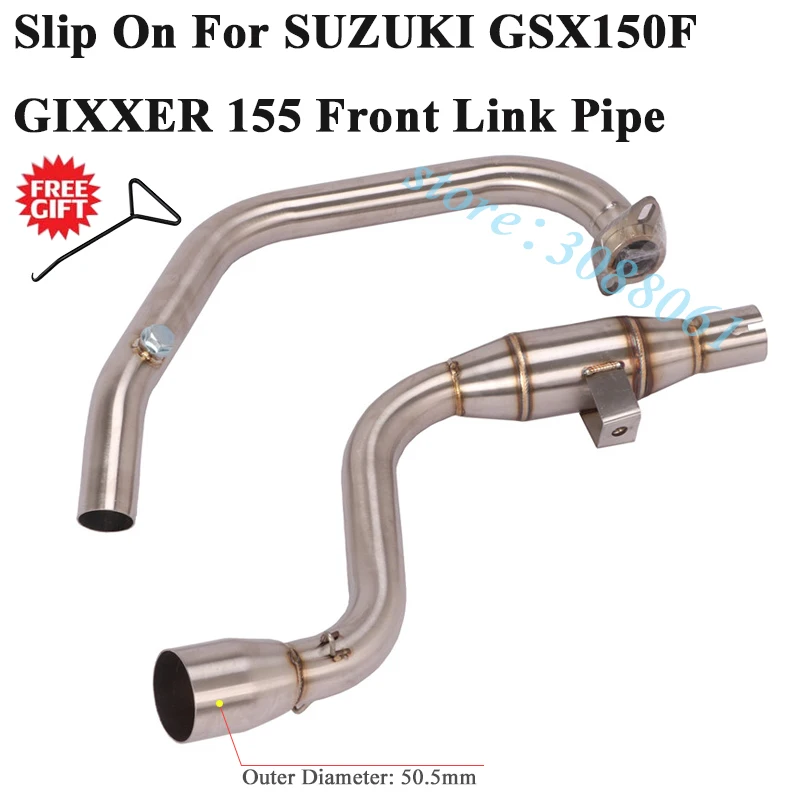 Slip On For SUZUKI GIXXER 155 GIXXER155 GSX150F Intruder 150 Motorcycle Exhaust Muffler Escape Modified Front Link Pipe Catalyst