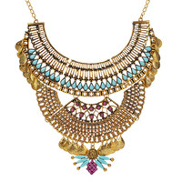 Trendy Bohemian Heavy Geometry Choker Necklace Gold Color Vintage Collar Statement Maxi Necklace For Women Jewelry Gift 2021 New