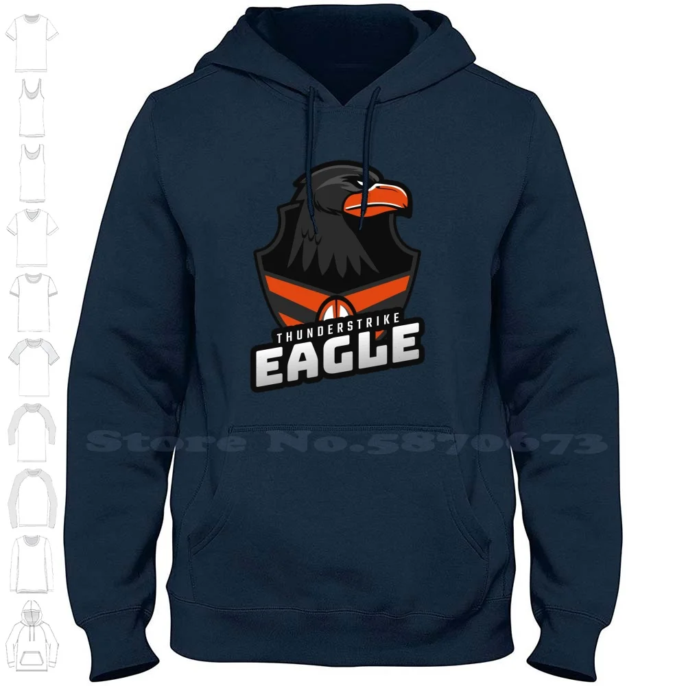 Thunderstrike Eagle Ultimate Gaming Champion Player | Gamer 4 Life Long Sleeve Hoodie Sweatshirt Eagle Gaming Community Cool