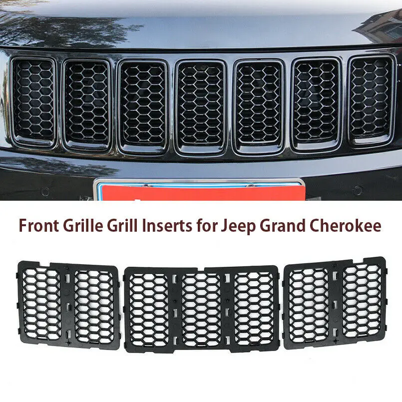 

Chrome Black Front Grille Grill Inserts for Jeep Grand Cherokee 2015 2015 2016