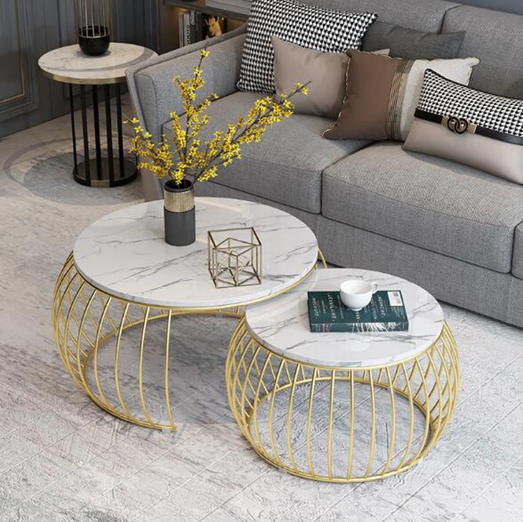 Home Furniture журнальный столик Marble Coffee Table for Living Room End Coffee Table Modern Sofa Center Round Tea Table