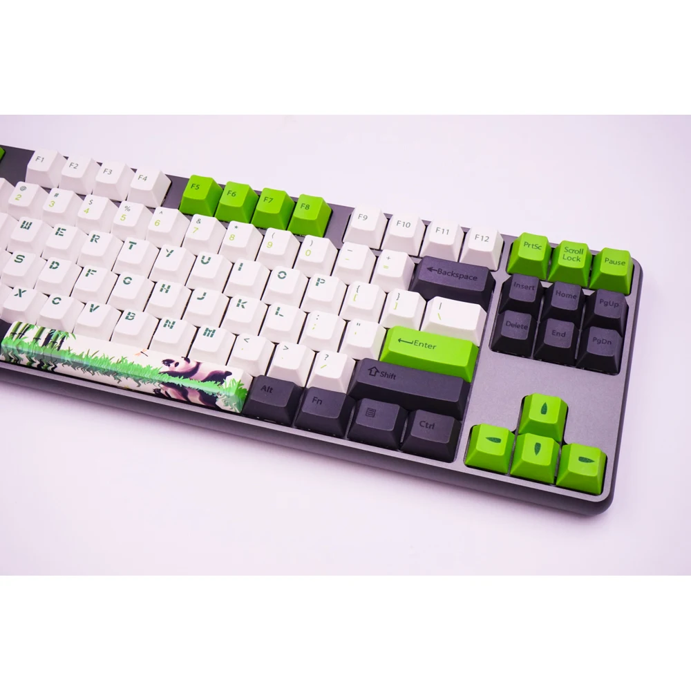 Imagem -05 - G-mky-pbt Keycaps para Teclado Mecânico Interruptor mx Cherry Profile Keycap Dye-sublimation 130 Chaves Panda