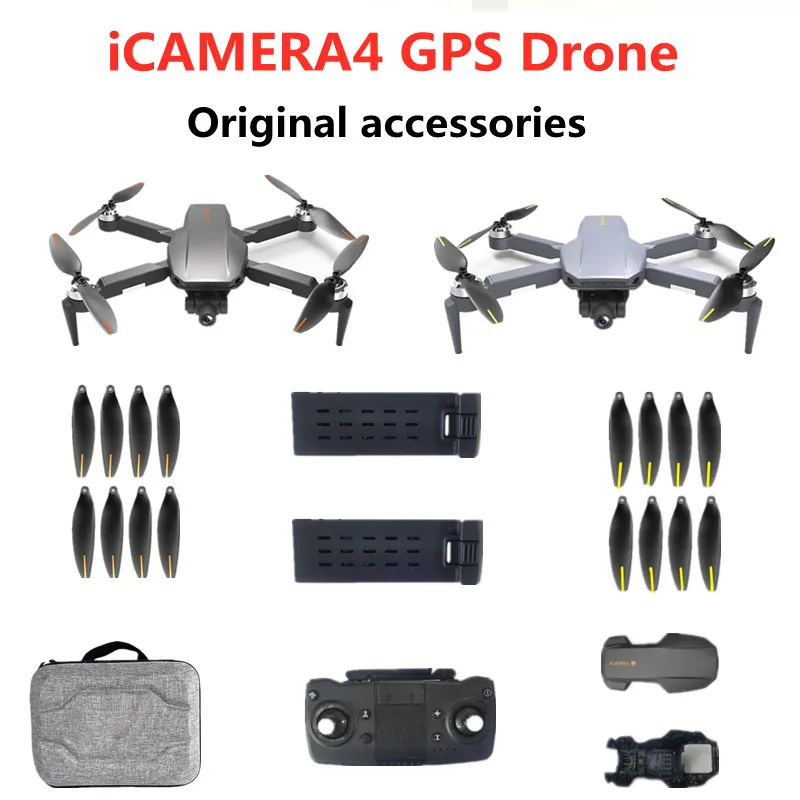 Icamera 4ドローンオリジナルアクセサリー7.4v 2200mahバッテリプロペラブレードドローンアームusbケーブルquadcopterスペアパーツアクセサリー