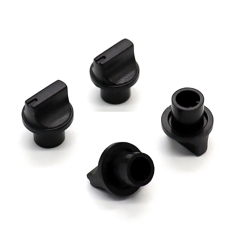 10pcs Black Flat Cap 13x15.8mm Potentiometer Switch Adjustment knob D shaft Flower Plum Shaft Inner Hole 6mm