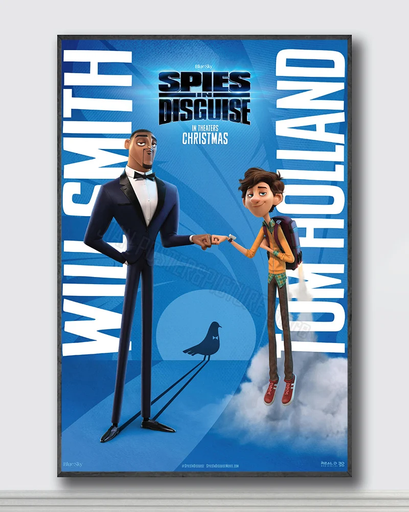 NJ044 Spies in Disguise Movie 3 Silk Posters and Prints wall art Art Poster Home Decor