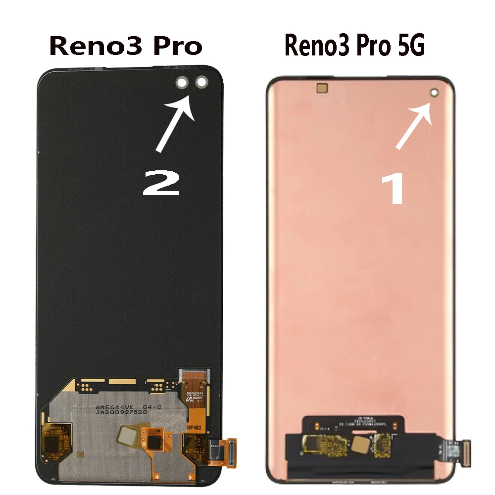 For OPPO Reno3 Pro 5G CPH2009 PCRM00 PCRT00 CPH2035 LCD Display Touch Screen Digiziter Assembly