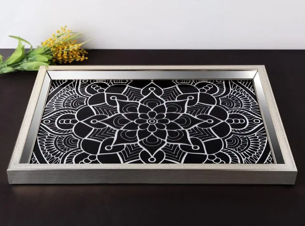 

DOLBOVI Roy Kıng Decorative Mirrored tray 31*46 cm tray поднос plateau de service