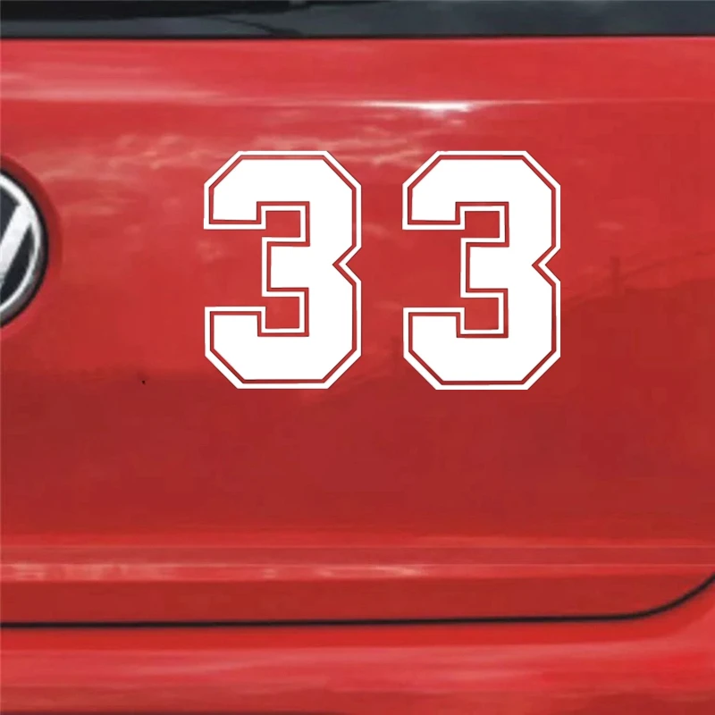 Hot Creative Jersey number 33 Car-Sticker and Decals for Car Bumper Window Waterproof Auto Sunscreen Car Applique KK18*12cm