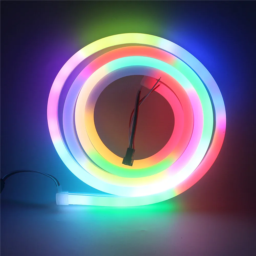 

2m 6x13mm 8x16mm Silicone Neon Pixel Rope light 5V 1903IC 96LEDs/m Waterproof Addressable Programmable Flexible Neon LED Strip