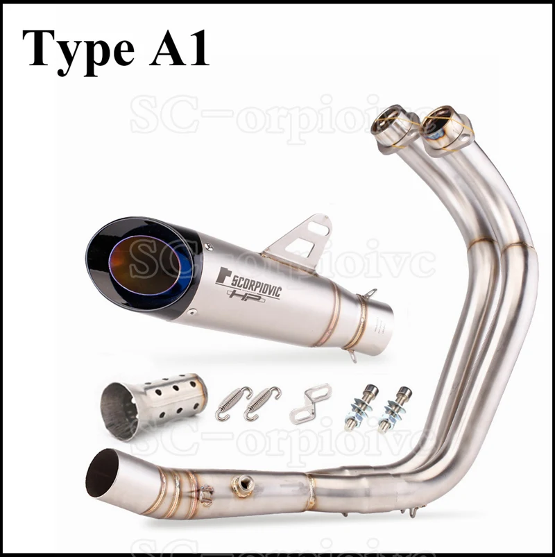 Voor Yamaha MT-07 FZ-07 Motorcross Uitlaat Voor Pijp Motorfiets Uitlaat Systeem Gemodificeerde Escape Moto Racing Yzf MT07 FZ07 Tracer