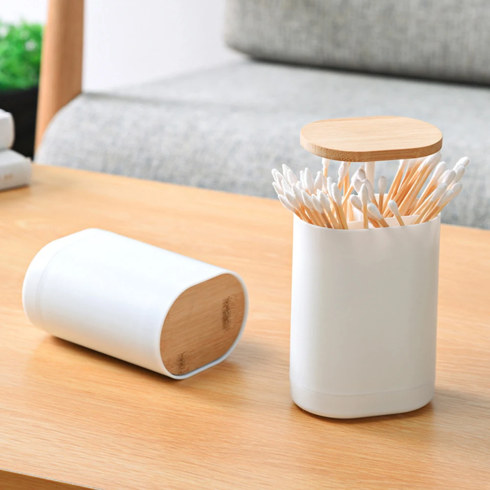 Pop-up Toothpick Holder Automatic Compact Convenient Cotton Swab Toothpicks Dispenser Large Capacity Reusable Stand Storage Box