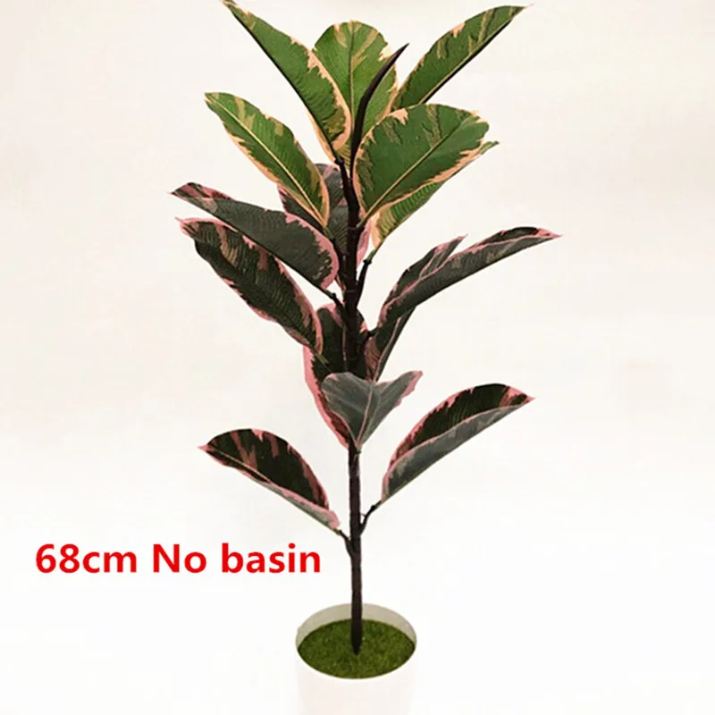 68CM Artificial Banyan Green Fake Palm Tree Branches Plastic Tropical Plants Landscaping Christmas Hotel Home Decor Accessories