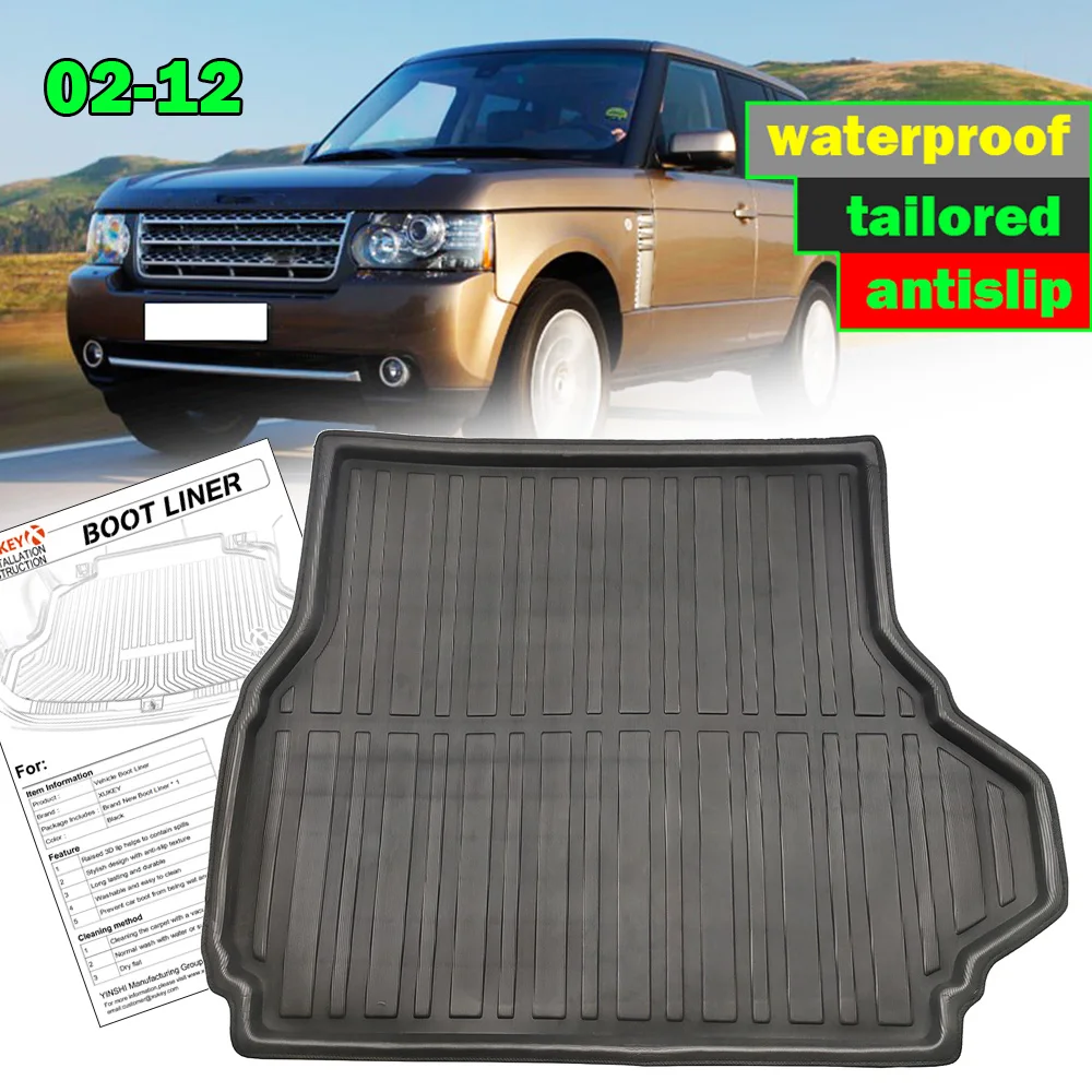 Boot liner Cargo Trunk mat Floor Tray For Range Rover Mk3 Vogue L322 2002 2003 2004 2005 2006 2007 2008 2009 2010 2011 2012