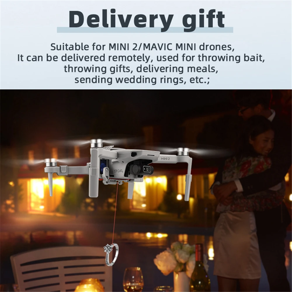 

Mini 2 Airdrop Drone Payload Transport Release Device for Christmas Props Drone Accessory Compatible with DJI Mavic Mini 1/2