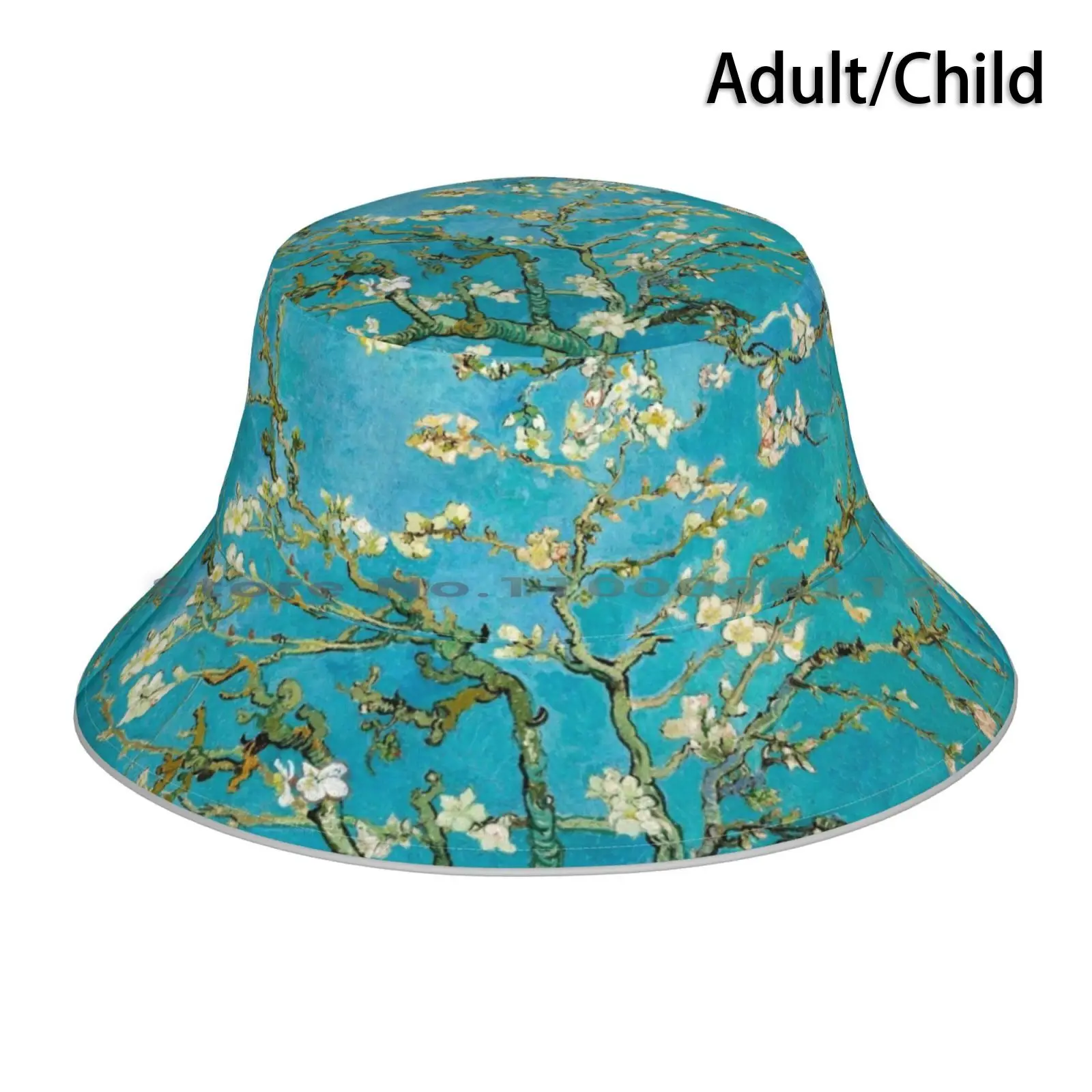 Almond Blossoms Bucket Hat Sun Cap Cool Face Mask Art Face Mask Van Gogh Spring Theme Mask Almond Blossoms Mask Artistic Mask