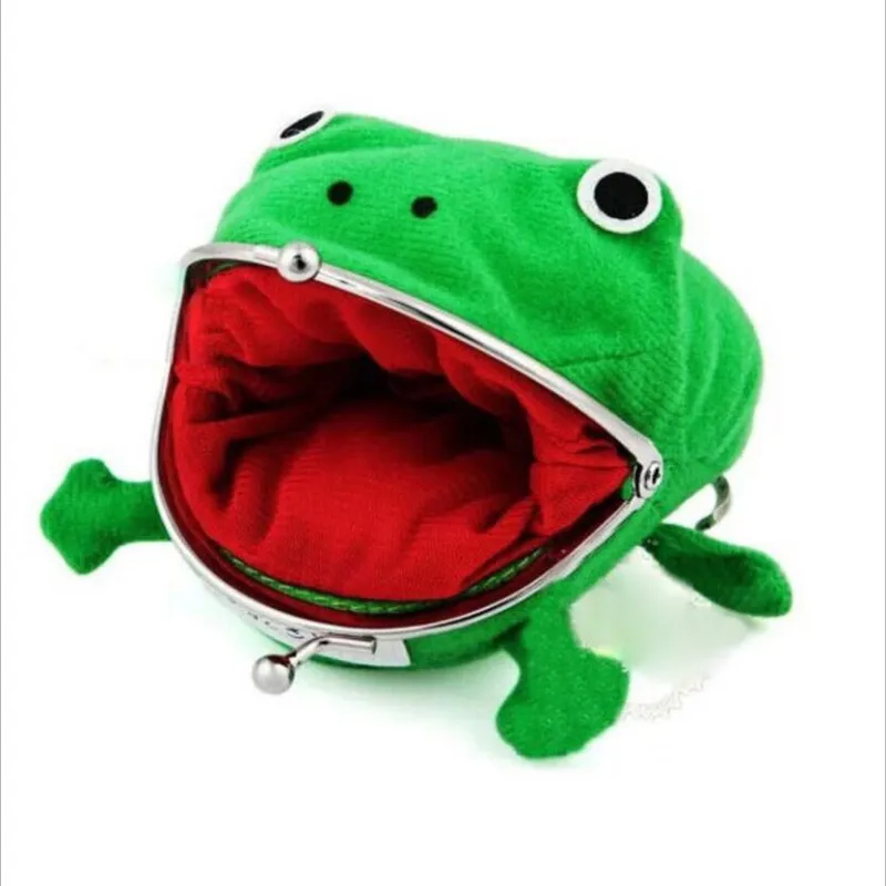 New Cute Frog Wallet Cartoon Wallet Coin Purse Anime Flannel Wallet Cute Purse Small Coin Bag Animal For Kids Gifts Accessories