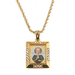 Russia Blessed Matrona of Moscow Pendant Necklaces Catholicism Orthodox Church Virgin Mary Jewelry