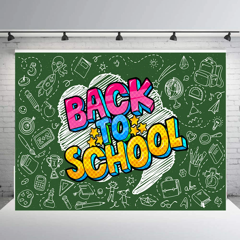 BEIPOTO Back to School  Backdrop for Children school students Photography Background Photo Booth Props Vinyl Party Banner B209