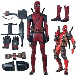 Flash Deadpool przebranie na karnawał Wade Winston Wilson body Deluxe skórzane stroje Halloween Cosplay dla dorosłych buty