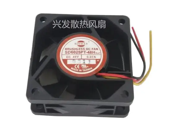 

SINWAN SD6025PT-48H DC 48V 0.07A 60x60x25mm 3-wire Server Cooling Fan