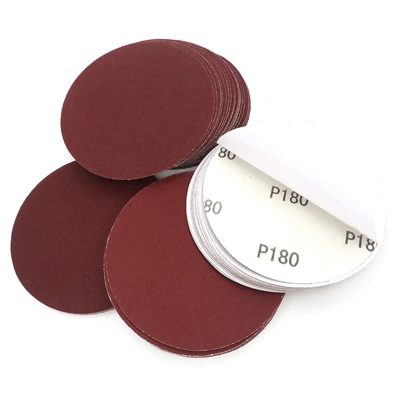 15pcs 5 Inch Round PSA Red Sandpaper Disk Aluminum Oxide Sanding Discs Grit 40-2000 Self Stick  for Polishing Woodworking Tools