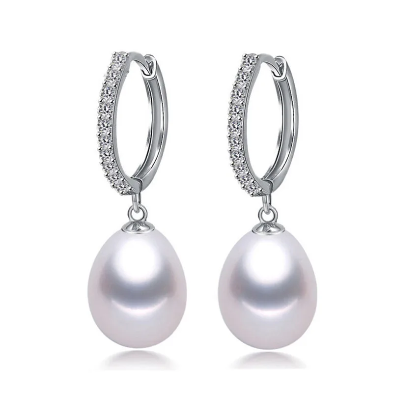 ZHBORUINI 2024 Pearl Earrings Genuine Natural Freshwater Pearl 925 Sterling Silver Earrings For Woman Fine Jewelry Drop Earrings