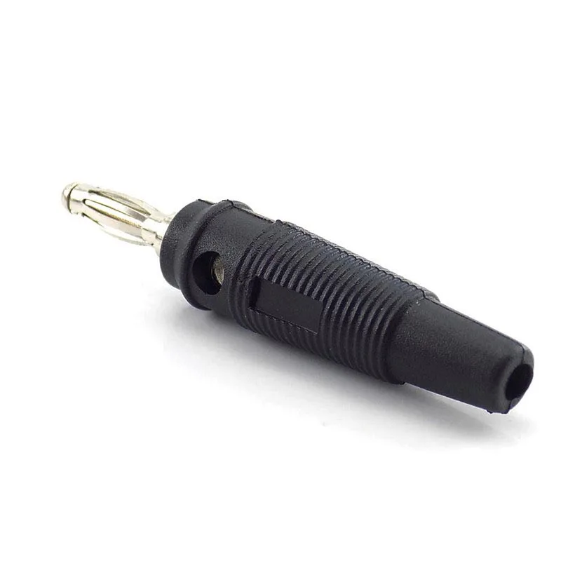 Adaptador de conector banana 4mm, vermelho, preto, sem solda, lateral, empilhável para alto-falante, áudio av, conectores diy l19