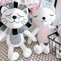 15.5 inch Kawaii Cat & Lion Plush Toys For Children Room Decor Stuffed Animals DOlls  Kids Baby Appease Doll Christmas Gift