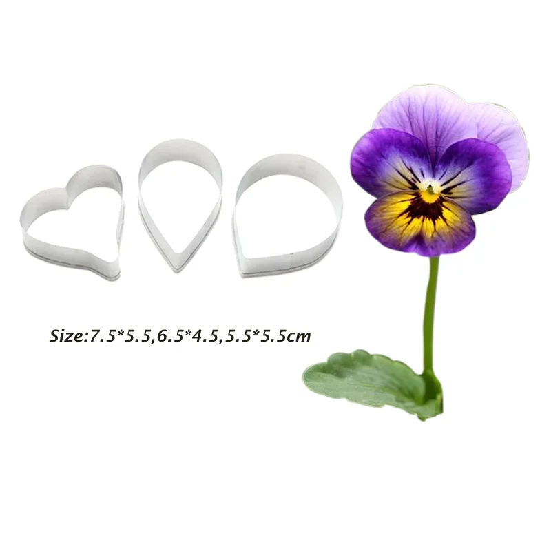 Pansy Flower Leaf Veiners Silicone Mold DIY Fondant Cake Surgar Gumpaste Clay Baking Water Paper Utensils M2478