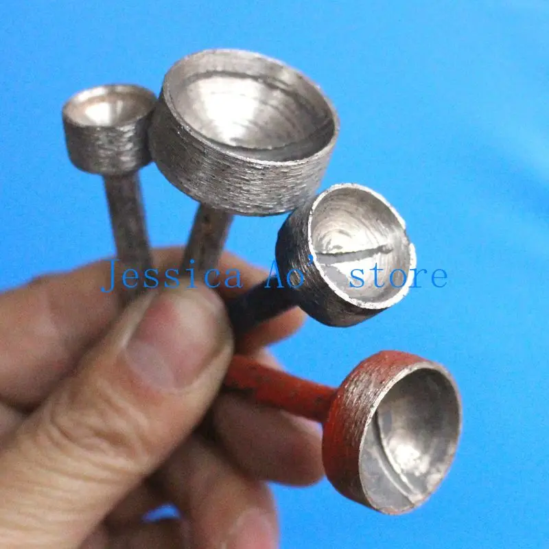 4pcs 14-28mm Hollow Diamond Grinding Head Beads Eyeball Grinding Tool Convex Ball Carving Stone Marble Granite Cutters